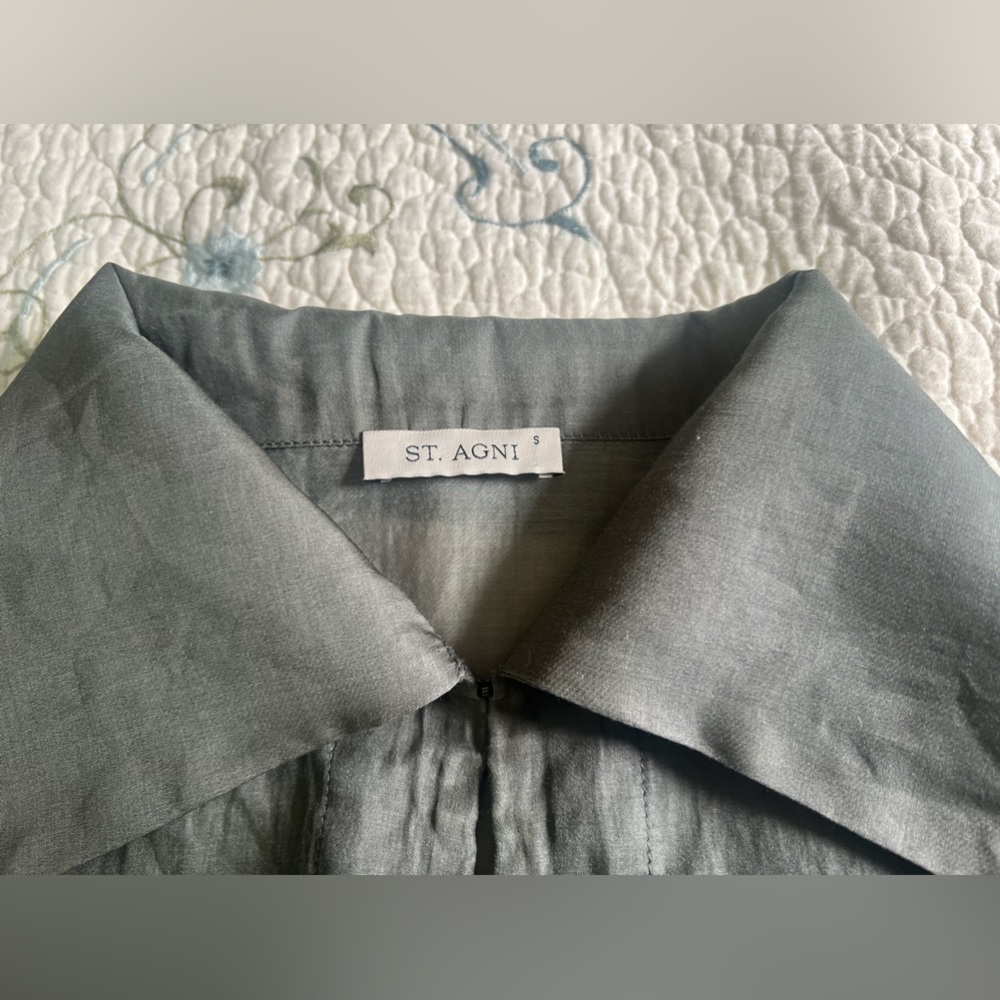 St. Agni Small Blouse Dreamy Cotton Silk Blend Airy and Soft Luxurious Feel - Picture 2 of 13